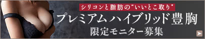 プレミアムハイブリット豊胸 モニター募集